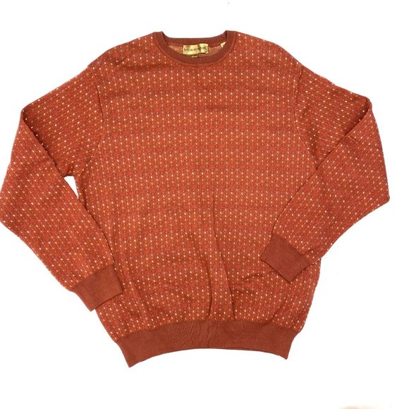 Vintage Other - Vintage 90s Tricots St Raphael Sweater M Men Rust Orange Crewneck Fall Autumn